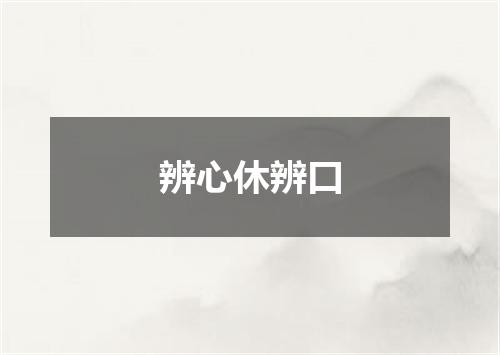 辨心休辨口