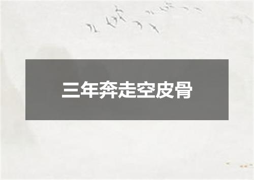 三年奔走空皮骨