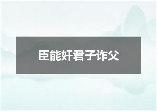 臣能奸君子诈父