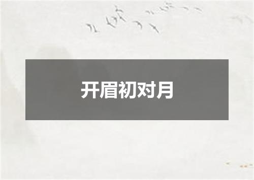 开眉初对月