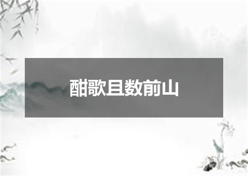 酣歌且数前山