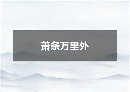 萧条万里外