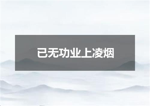 已无功业上凌烟