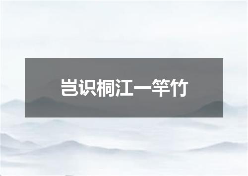 岂识桐江一竿竹