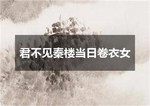 君不见秦楼当日卷衣女