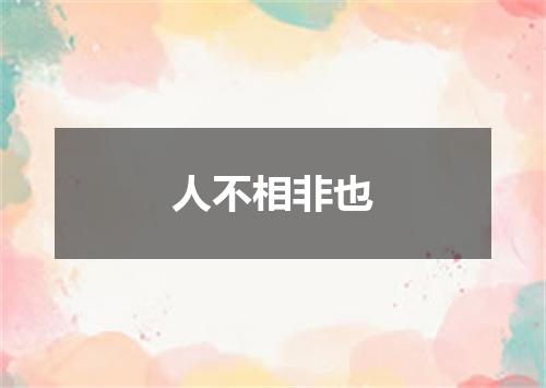 人不相非也