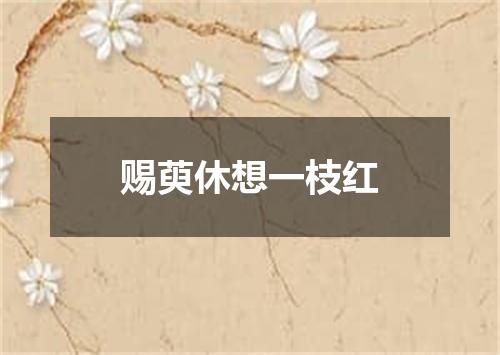 赐萸休想一枝红