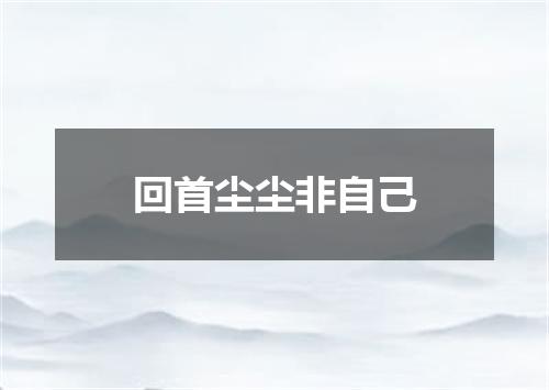 回首尘尘非自己