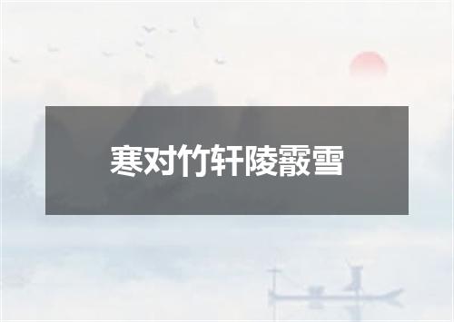 寒对竹轩陵霰雪
