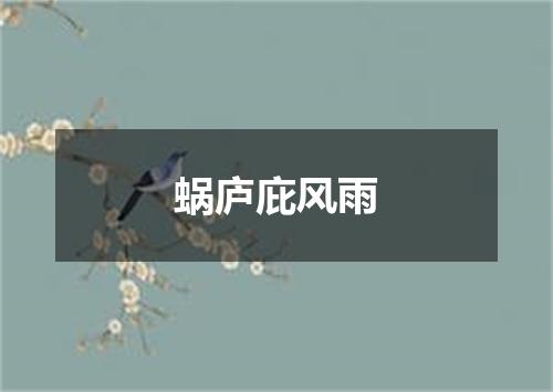 蜗庐庇风雨