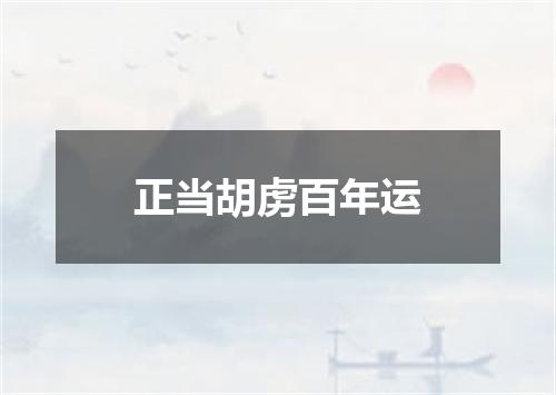 正当胡虏百年运