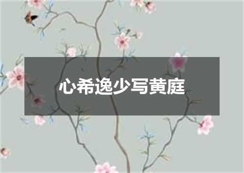 心希逸少写黄庭