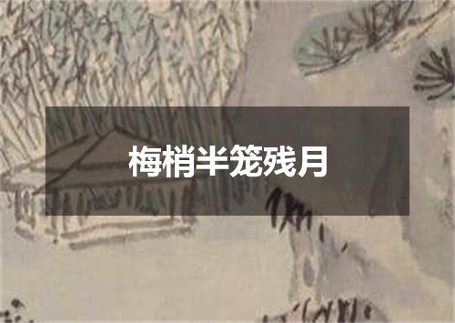 梅梢半笼残月