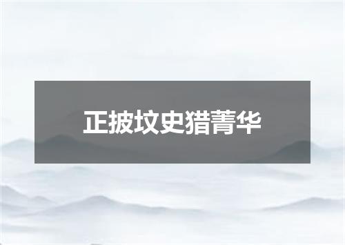 正披坟史猎菁华
