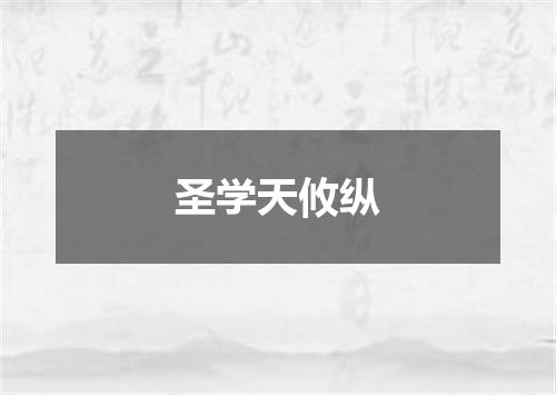 圣学天攸纵
