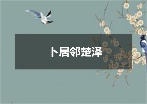 卜居邻楚泽