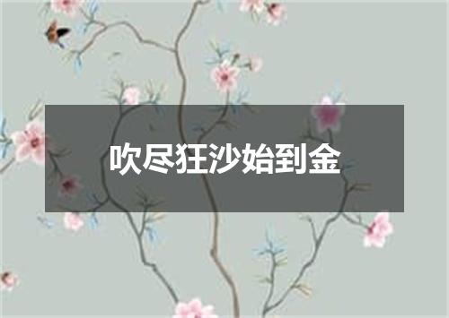 吹尽狂沙始到金