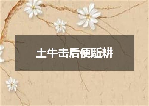 土牛击后便駈耕
