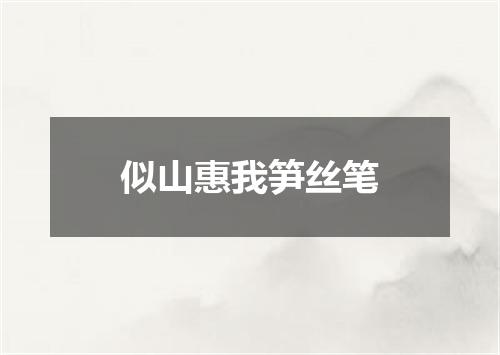似山惠我笋丝笔