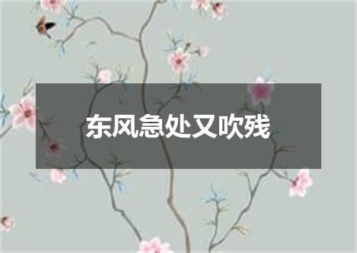东风急处又吹残