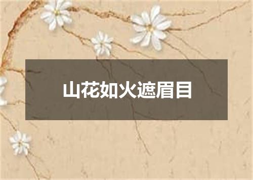 山花如火遮眉目
