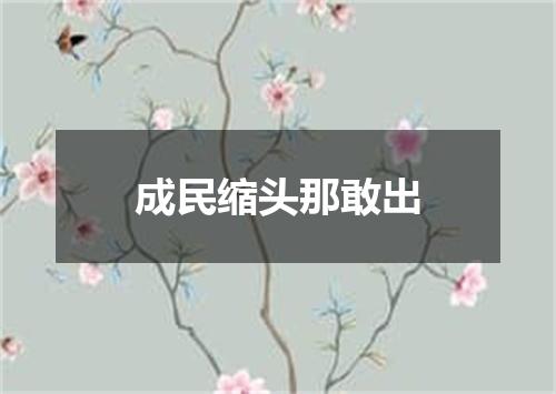 成民缩头那敢出