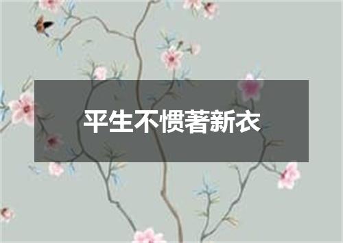 平生不惯著新衣