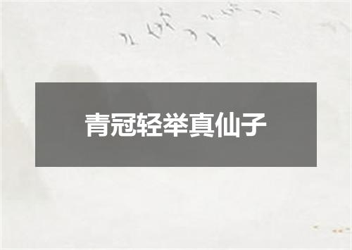 青冠轻举真仙子