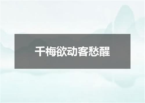 千梅欲动客愁醒