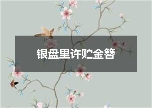 银盘里许贮金簪