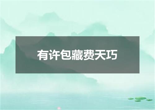 有许包藏费天巧