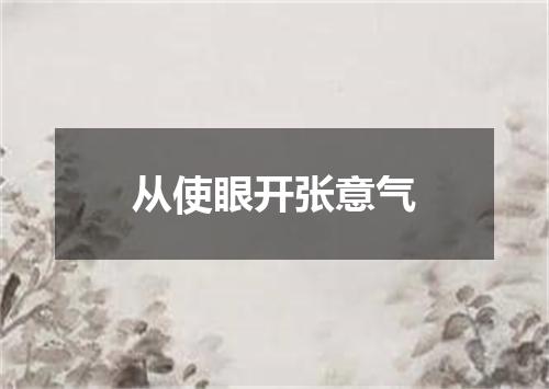从使眼开张意气