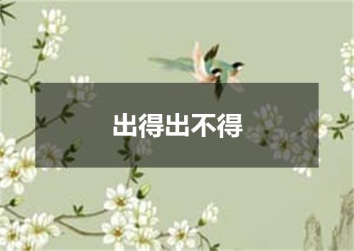 出得出不得