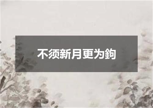 不须新月更为鉤