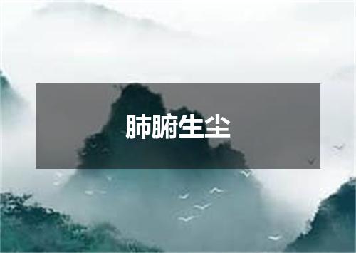 肺腑生尘