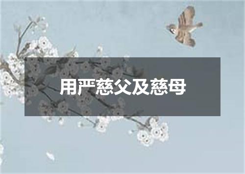 用严慈父及慈母