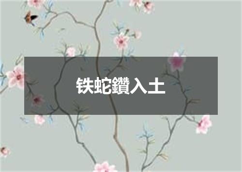 铁蛇鑽入土