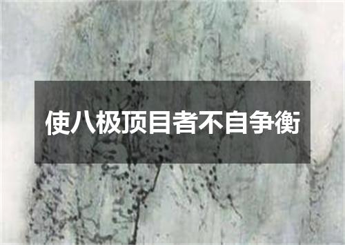 使八极顶目者不自争衡