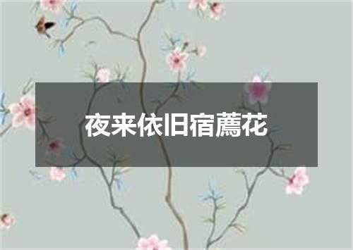 夜来依旧宿薦花