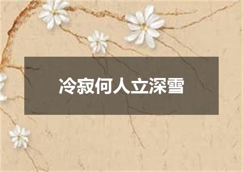 冷寂何人立深雪
