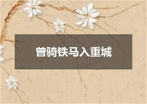 曾骑铁马入重城