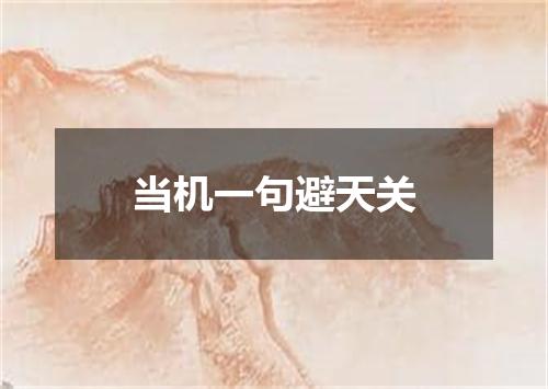 当机一句避天关