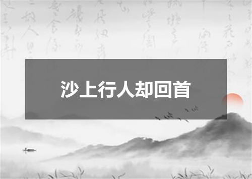 沙上行人却回首