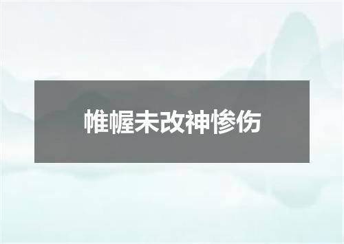 帷幄未改神惨伤