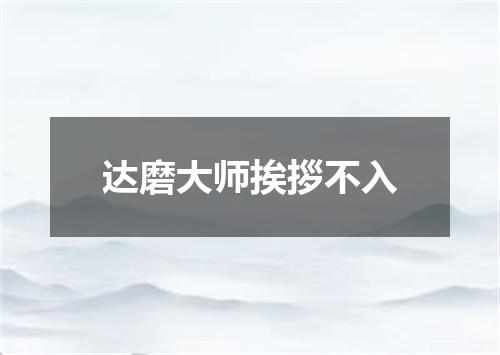 达磨大师挨拶不入