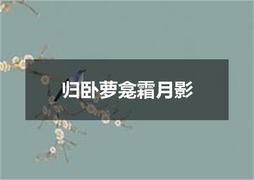 归卧萝龛霜月影