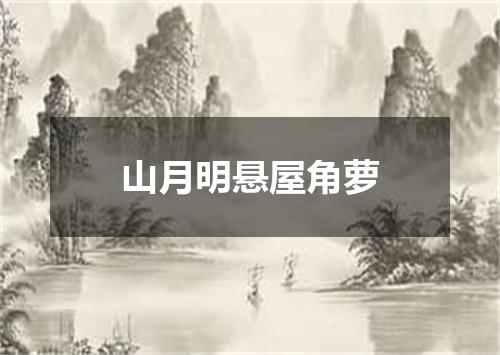 山月明悬屋角萝