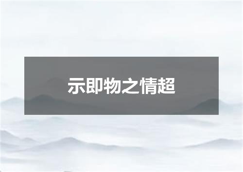 示即物之情超