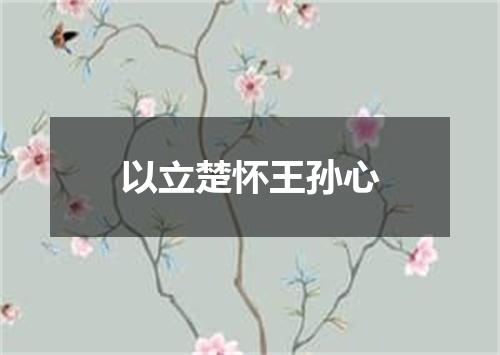 以立楚怀王孙心