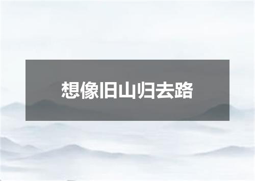 想像旧山归去路